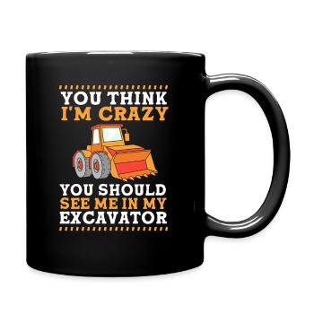 Excavation du chantier de chantier - Mug uni - noir - Droite