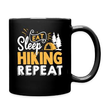 Hiking Mountain Trail Backpacking Outdoors Poaching - Full Colour Mug - black - Right