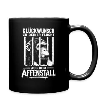 Schade das du gehst wir vermissen dich Jobwechsel - Tasse einfarbig - Schwarz - Rechts