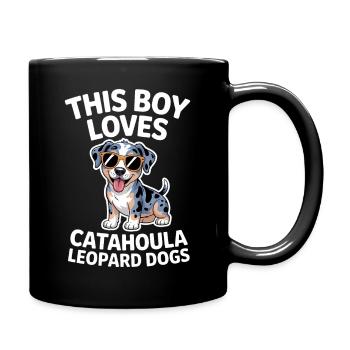 Louisiana Catahoula Leopard Dog Saying Gift - Full Colour Mug - black - Right