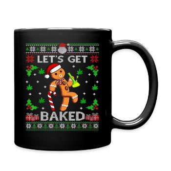 Pain d’épices drôle de Noël « Faisons un Baked Cookie » - Mug uni - noir - Droite