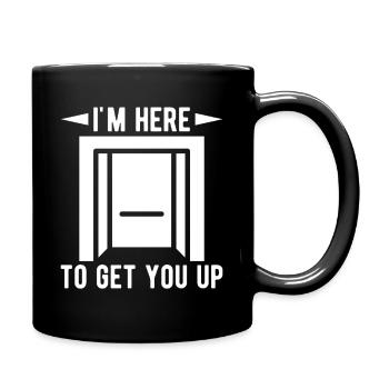Drôle de mécanicien d’ascenseur, je suis là pour te remonter cadeau - Mug uni - noir - Droite