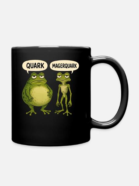 Quark Magerquark Lustige Frösche Für Froschfans - Tasse einfarbig - Schwarz