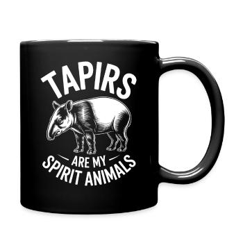 Dictons de tapir Tapir Drôle de cadeau de tapir - Mug uni - noir - Droite