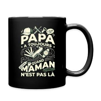 Cadeau Papa Bricoleur Humour Fête des Pères - Mug uni - noir - Droite
