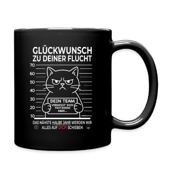Abschied Kollege Lustiges Team Geschenk - Tasse einfarbig - Schwarz - Rechts