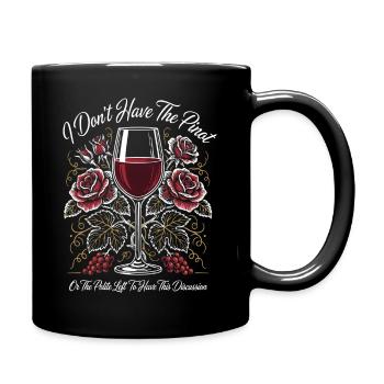 Verre à vin Fleur Rosée Élégance - Mug uni - noir - Droite