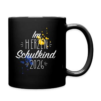 Schulkind 2026 Farbsplash - Tasse einfarbig - Schwarz - Rechts
