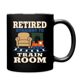 Train Room Model Railway Model Railway Dad Gift - Full Colour Mug - black - Right
