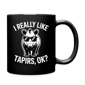Dictons de tapir Tapir Drôle de cadeau de tapir - Mug uni - noir - Droite
