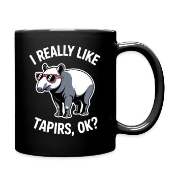 Dictons de tapir Tapir Drôle de cadeau de tapir - Mug uni - noir - Droite