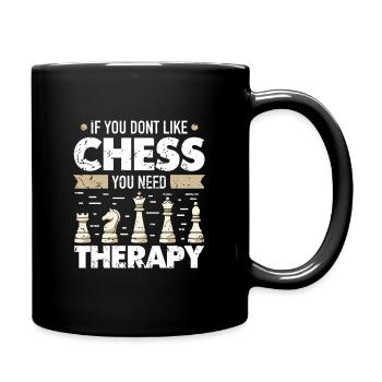 Échiquier des joueurs d’échecs - Mug uni - noir - Droite