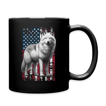 Arctic Wolf US Polarwolf - Mug uni - noir - Droite