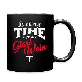 C’est toujours l’heure d’un verre de vin - Mug uni - noir - Droite