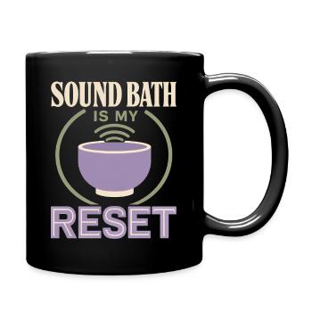 Cadeau du bol chantant Klangbad Klangheilung - Mug uni - noir - Droite