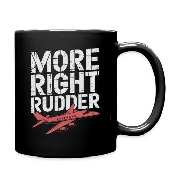 Pilote privé Plus gouvernail à droite Pilote de loisir - Mug uni - noir - Droite