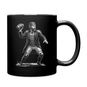 James A. Football américain - Mug uni - noir - Droite