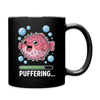 Expressions du poisson-globe : Cadeau amusant du poisson-globe - Mug uni - noir - Droite