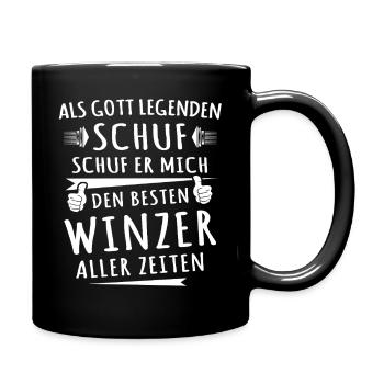 Winzer - Tasse einfarbig - Schwarz - Rechts