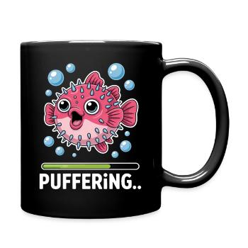 Expressions du poisson-globe : Cadeau amusant du poisson-globe - Mug uni - noir - Droite
