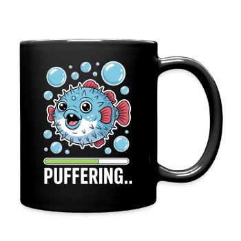 Kugelfische Sprüche Lustiges Kugelfische Geschenk  - Tasse einfarbig - Schwarz - Rechts