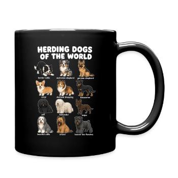 Chiens de troupeau Races Mignons Chiens - Mug uni - noir - Droite