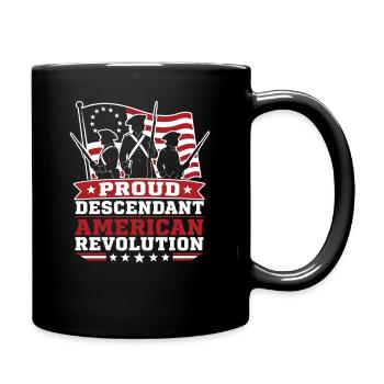 Fier descendant de la Révolution américaine - Mug uni - noir - Droite