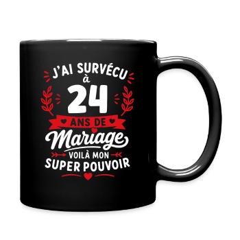 40 Ans de Mariage: Super Pouvoir - Mug uni - noir - Droite