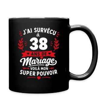 Survécu à 38 ans de mariage - Mug uni - noir - Droite