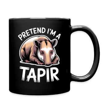 Dictons de tapir Tapir Drôle de cadeau de tapir - Mug uni - noir - Droite