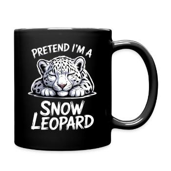 Dictions du léopard des neiges Cadeau mignon du léopard des neiges - Mug uni - noir - Droite