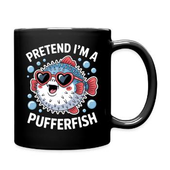 Expressions du poisson-globe : Cadeau amusant du poisson-globe - Mug uni - noir - Droite