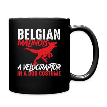 Costume de Vélociraptor Malinois Belge - Mug uni - noir - Droite