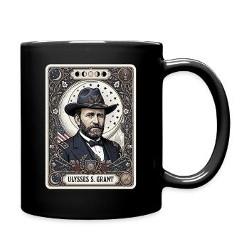 Ulysses S Grant Tarot Card - Full Colour Mug - black - Right