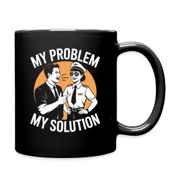 Pilote privé : mon problème : ma maman du pictogramme papa - Mug uni - noir - Droite