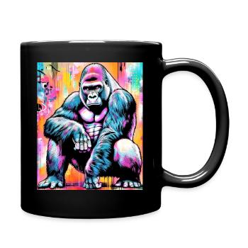 gorilla - Full Colour Mug - black - Right
