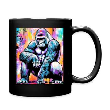 gorille - Mug uni - noir - Droite