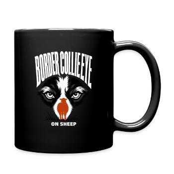 Cadeaux pour les Border Collies, Border Collie Regard sur les moutons - Mug uni - noir - Droite