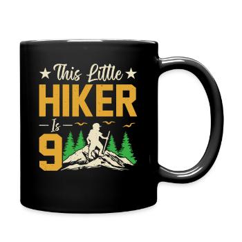 Hiking Kids 9th Birthday Adventure Hiking Kids - Full Colour Mug - black - Right