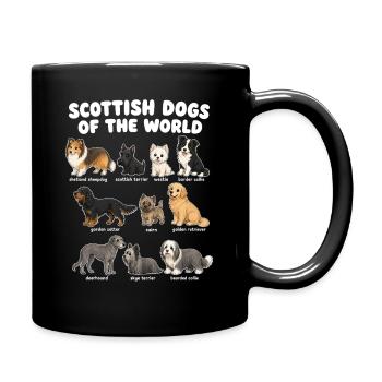 Scottish Dog Breeds Cute Dogs - Full Colour Mug - black - Right