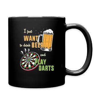Dartpfeil de fléchettes - Mug uni - noir - Droite