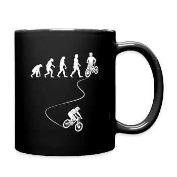Bicycle Evolution - Full Colour Mug - black - Right