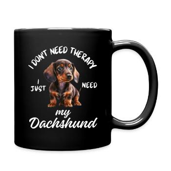 Dachshund Therapy Dog - Full Colour Mug - black - Right