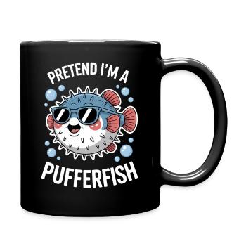 Kugelfische Sprüche Lustiges Kugelfische Geschenk  - Tasse einfarbig - Schwarz - Rechts