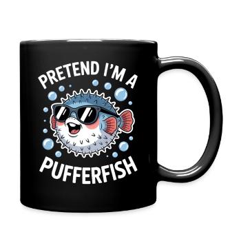 Kugelfische Sprüche Lustiges Kugelfische Geschenk  - Tasse einfarbig - Schwarz - Rechts