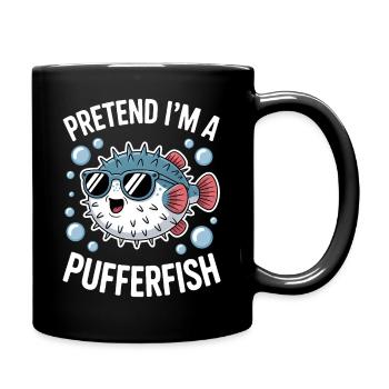 Expressions du poisson-globe : Cadeau amusant du poisson-globe - Mug uni - noir - Droite