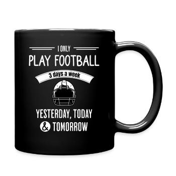 Citation drôle de football - Mug uni - noir - Droite