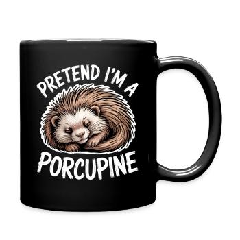 Porcupine Sayings Porcupine Gift - Full Colour Mug - black - Right