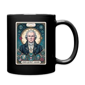 John Quincy Adams Tarot Card - Full Colour Mug - black - Right