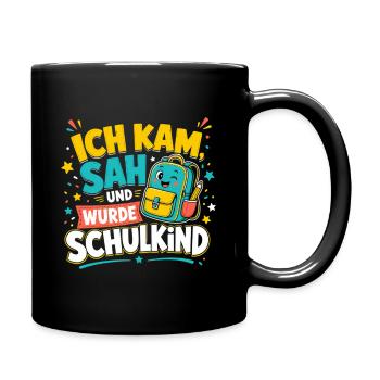 Schulkind - Tasse einfarbig - Schwarz - Rechts